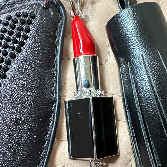 Black and Red High Heel And Lipstick Keychain and Bag Charm - Picture 10 of 11